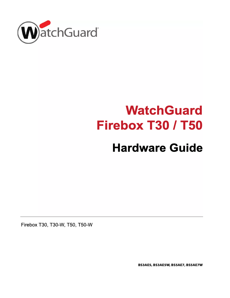 Page 1 de la notice Manuel utilisateur WatchGuard Firebox Trade up to T30