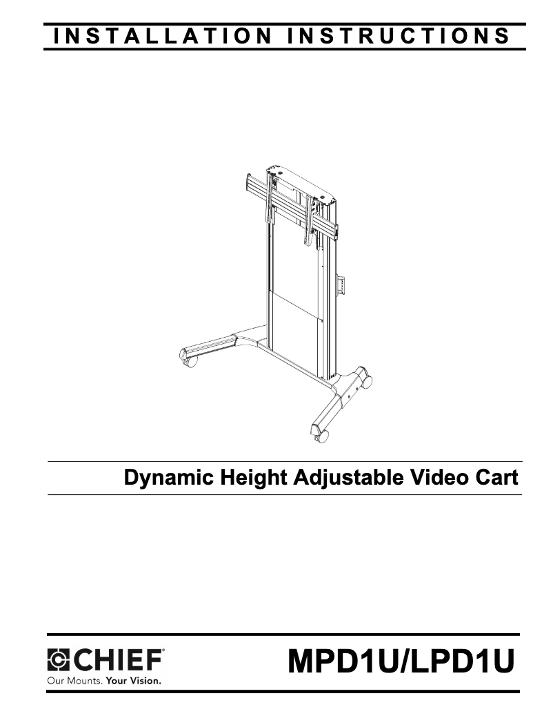 Page 1 de la notice Manuel utilisateur Chief Fusion MPD1U