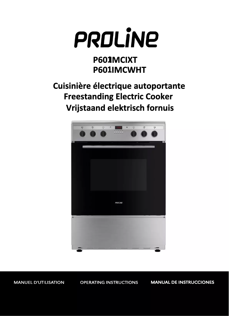 Page 1 de la notice Manuel utilisateur Proline P601IMCWHT