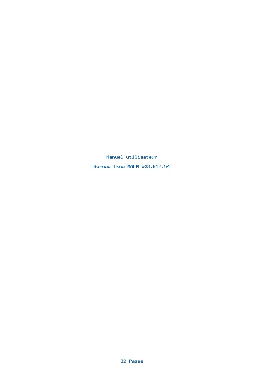 Page 1 de la notice Manuel utilisateur Ikea MALM 503.617.54