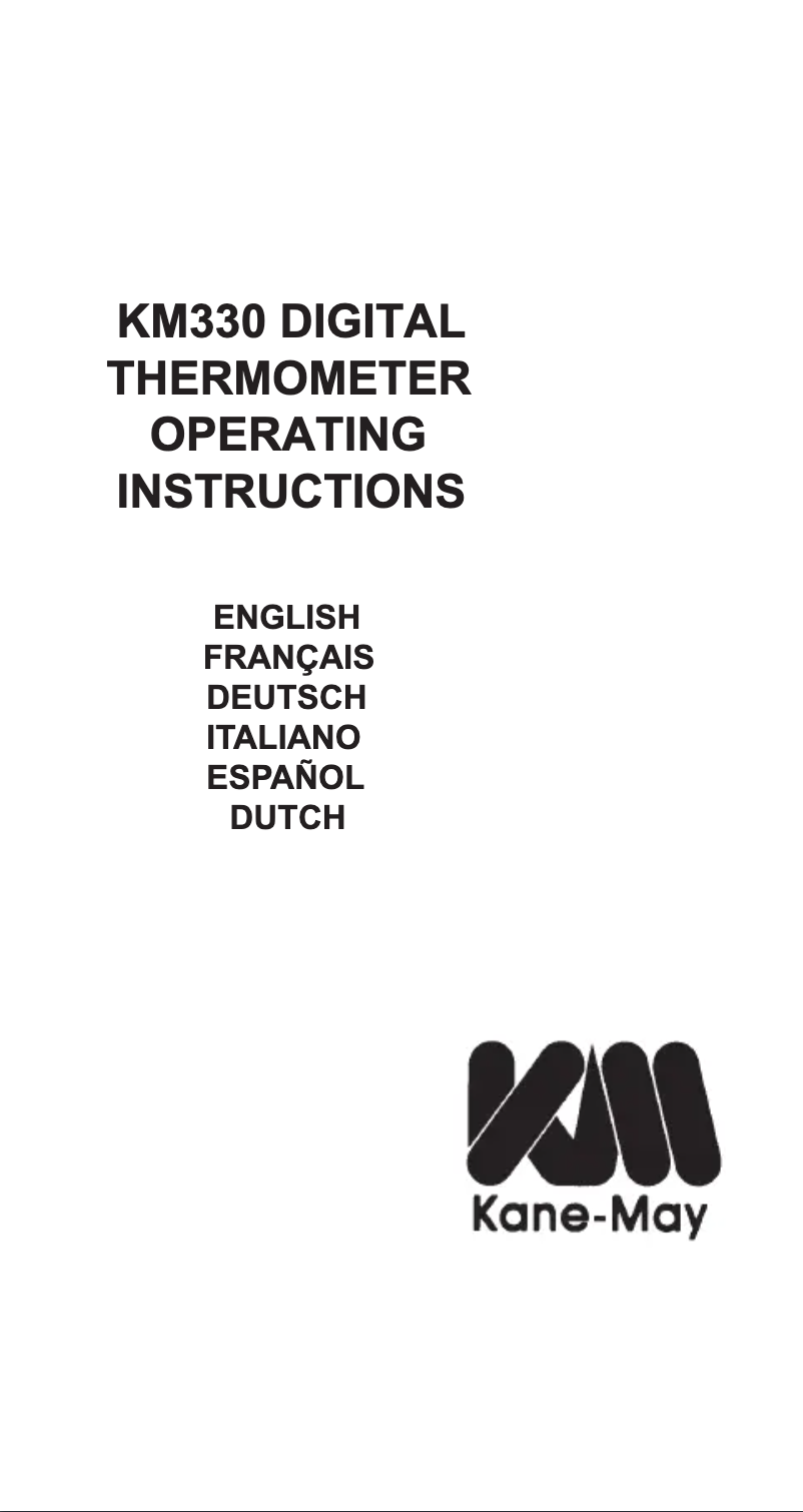 Page 1 of the manual User Manual Comark KM330