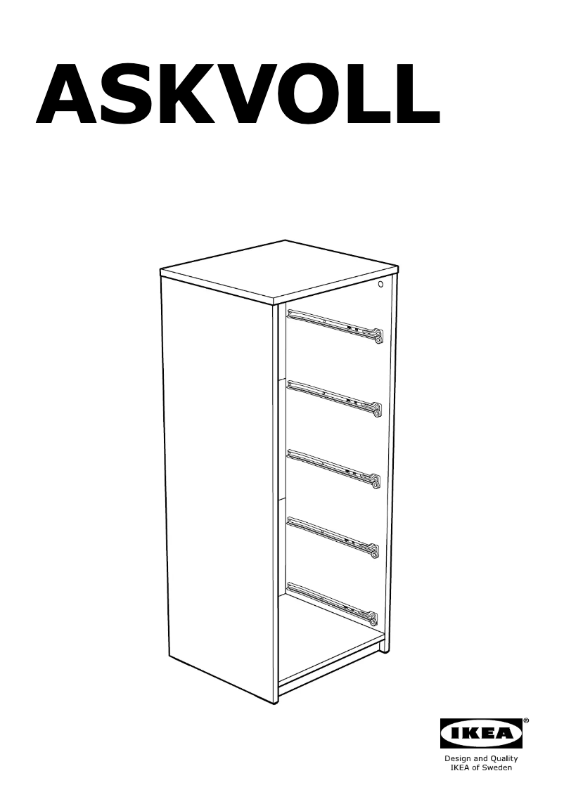 Page 1 de la notice Instructions / montage Ikea ASKVOLL