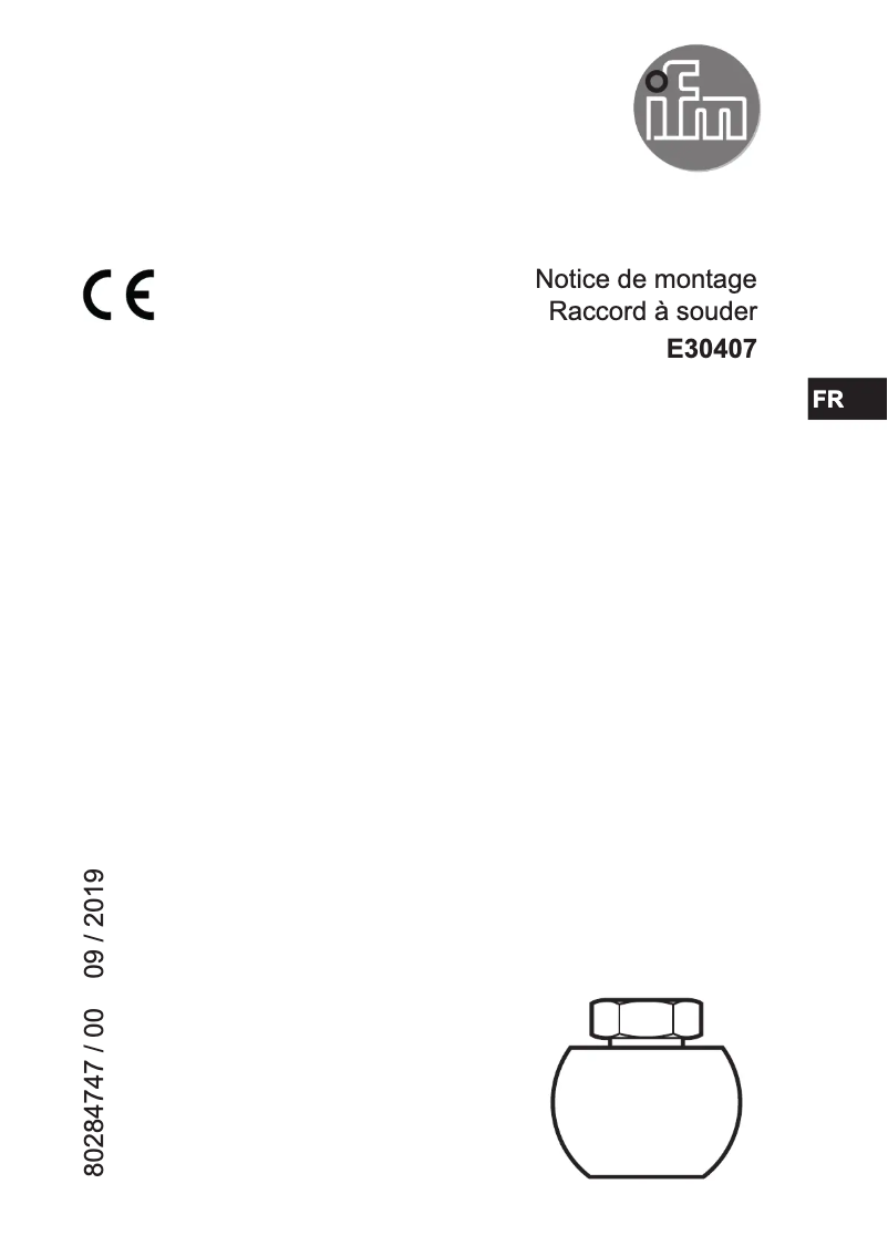 Page 1 de la notice Manuel utilisateur IFM E30407