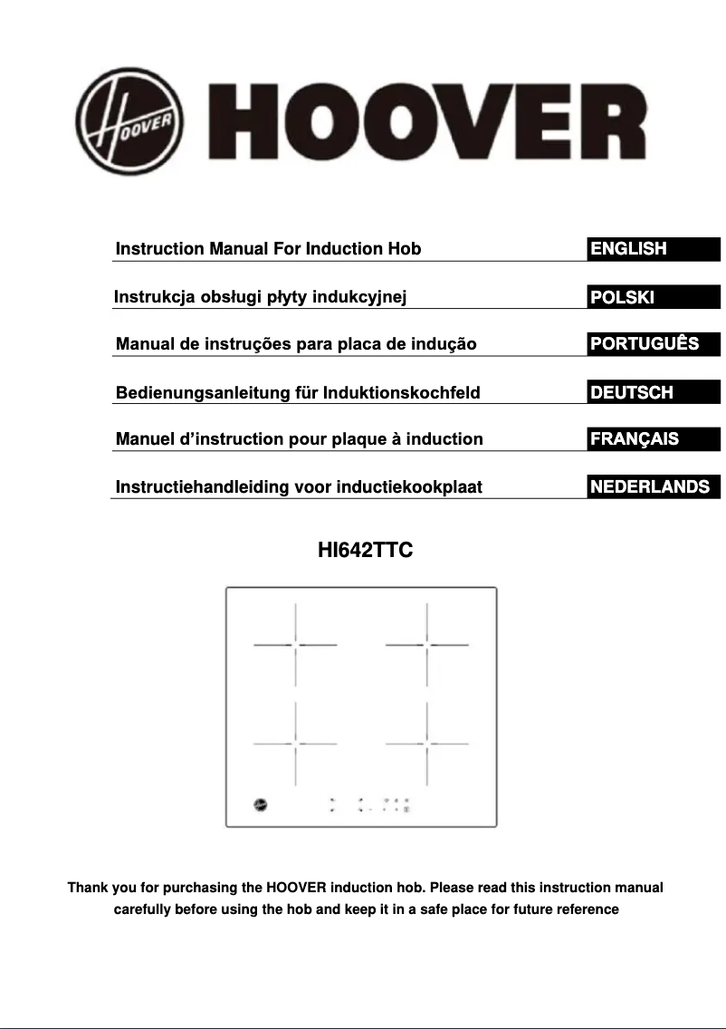 Page 1 de la notice Manuel utilisateur Hoover HI642TTC