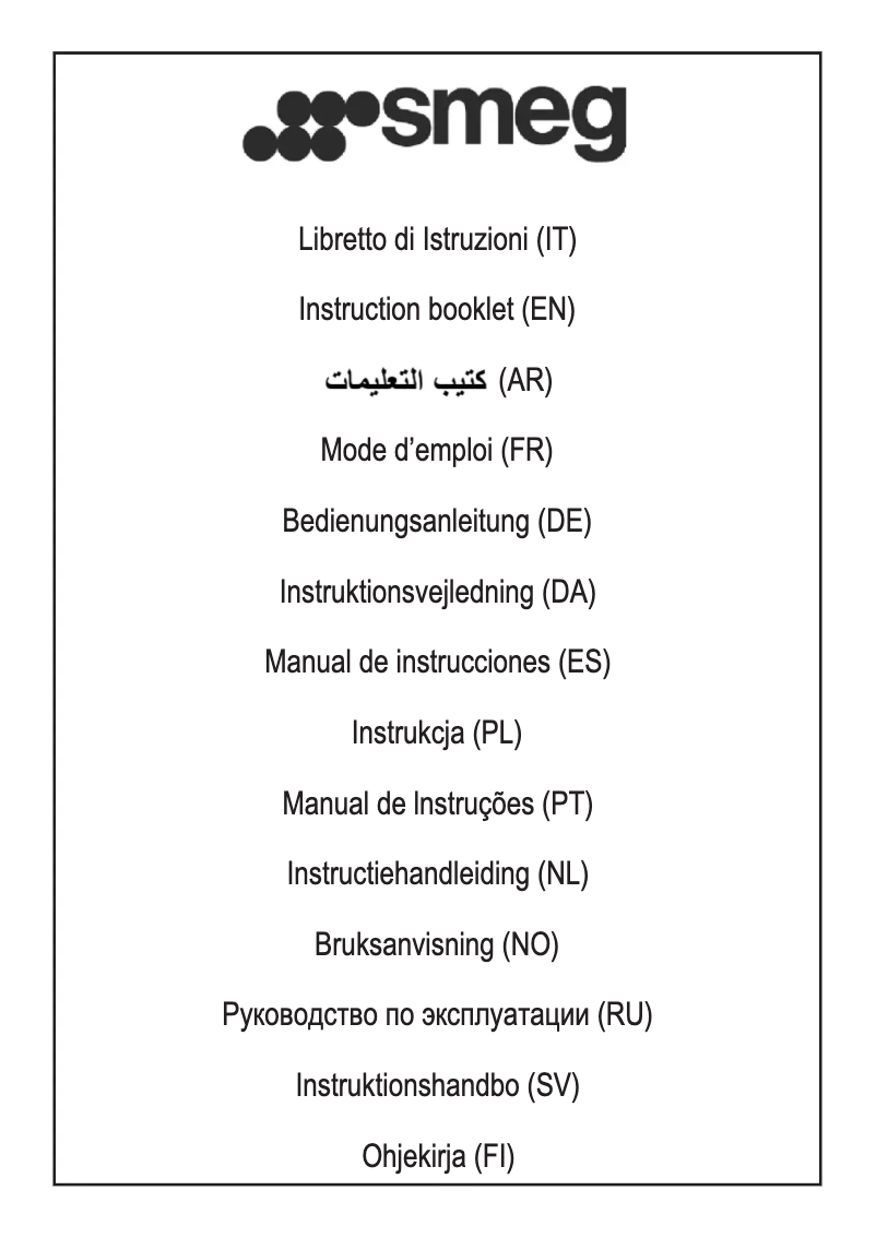 Page 1 de la notice Mode d'emploi Smeg KS89AE