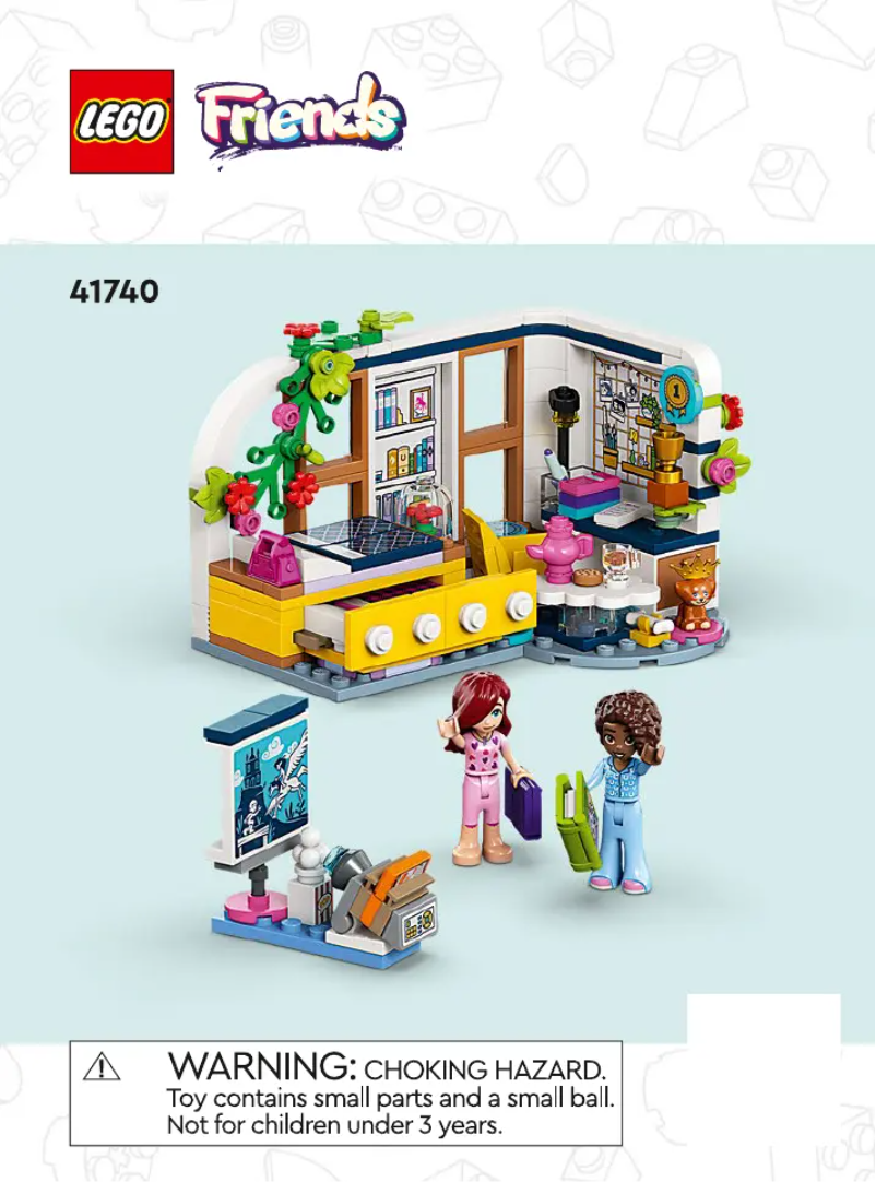Page 1 de la notice Consignes visuelles Lego Friends 41740