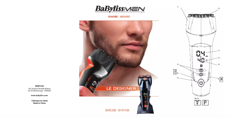 Page 1 de la notice Manuel utilisateur BaByliss SH050E