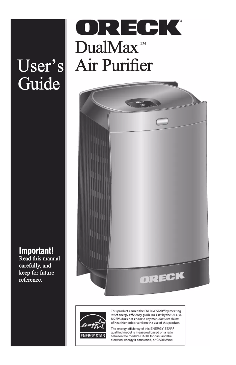 Página 1 del manual Manual de usuario Oreck DualMax