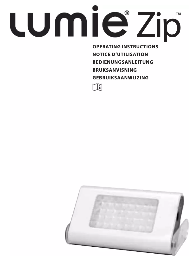 Page 1 de la notice Manuel utilisateur Lumie Zip