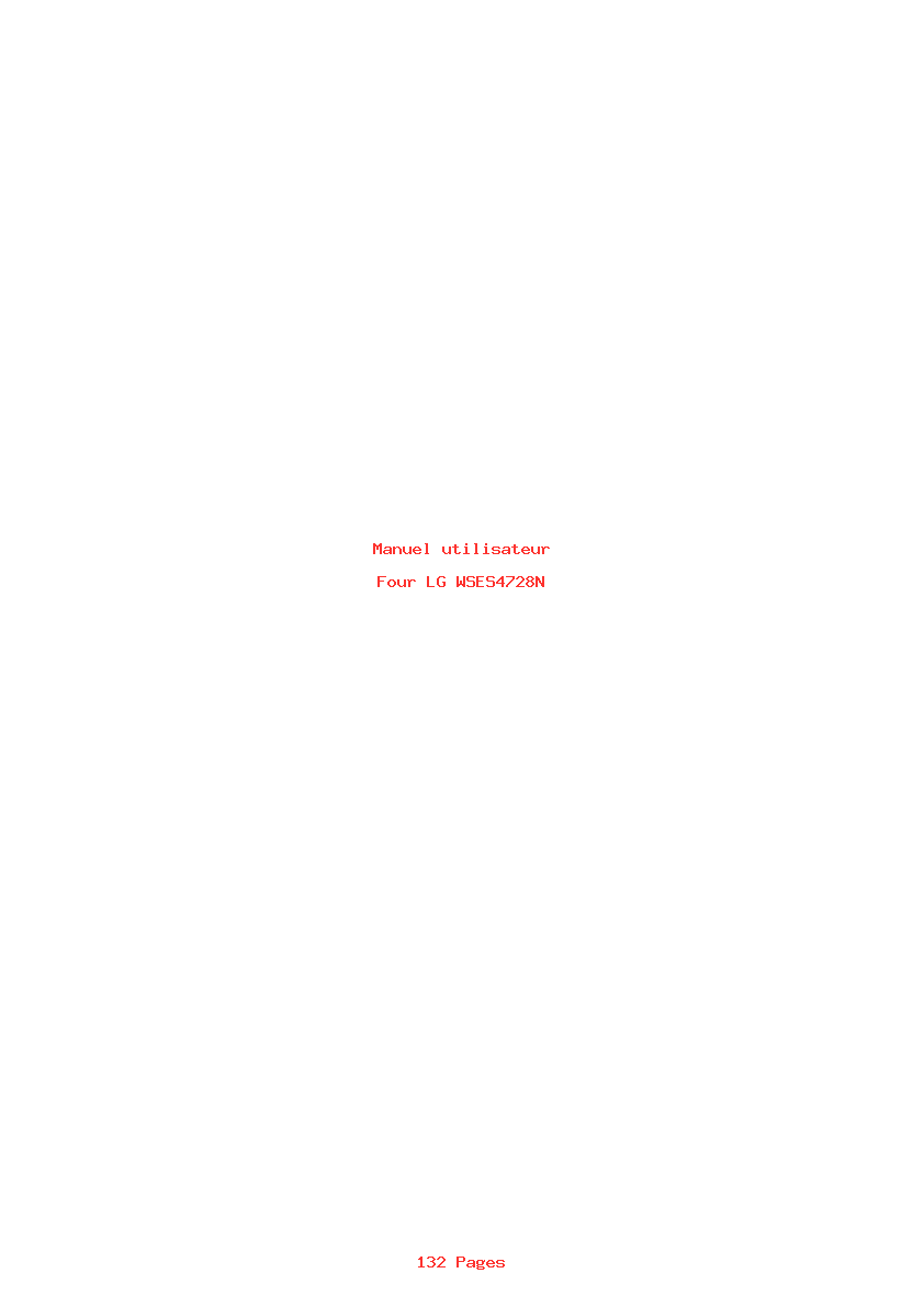 Page 1 de la notice Manuel utilisateur LG WSES4728N