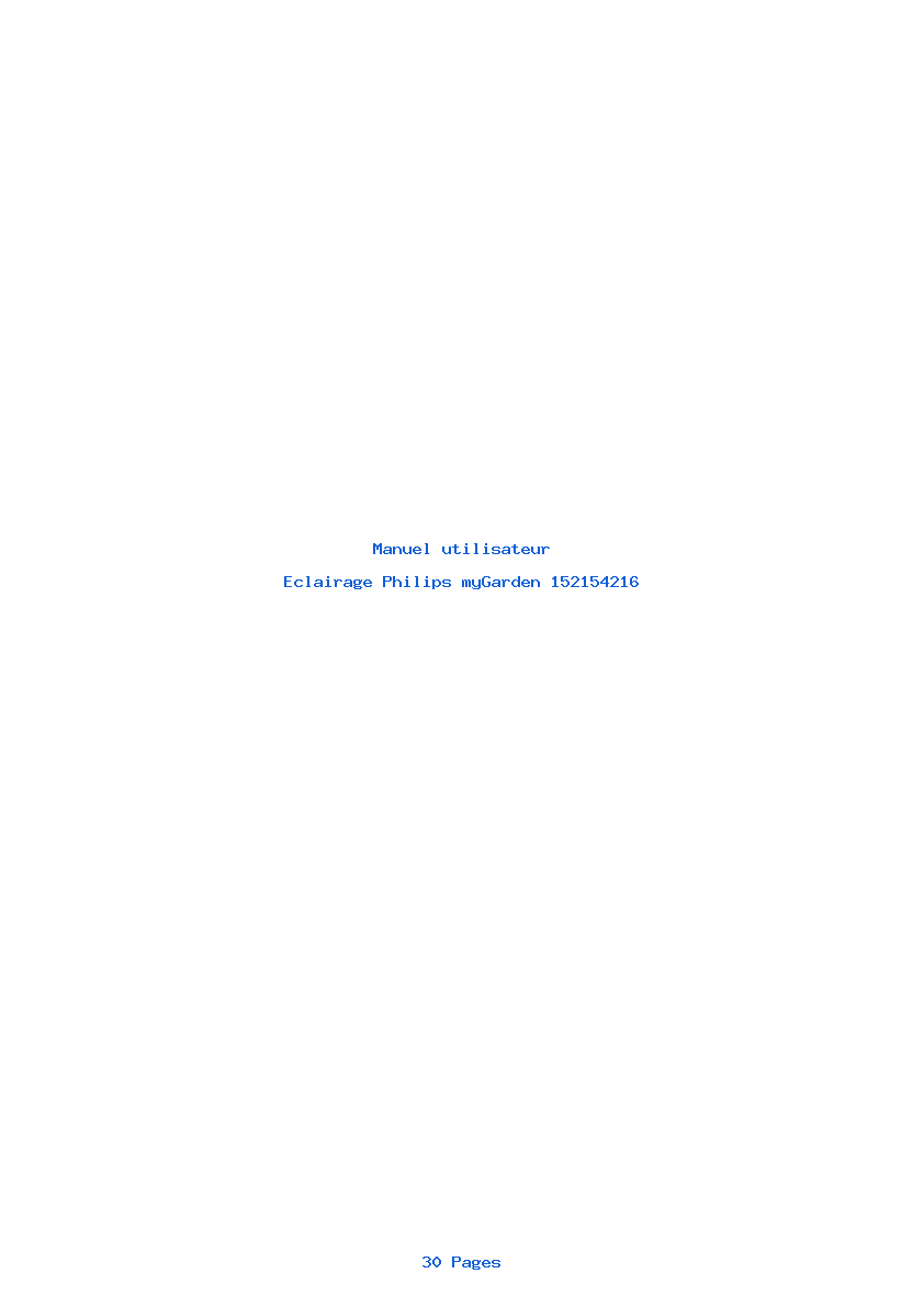 Page 1 de la notice Manuel utilisateur Philips myGarden 152154216
