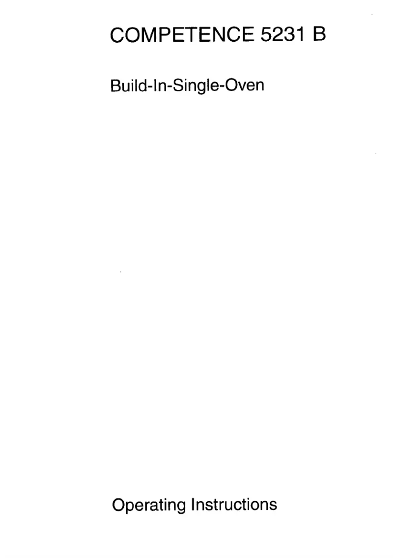 Page 1 de la notice Manuel utilisateur AEG Competence 5231 B-m