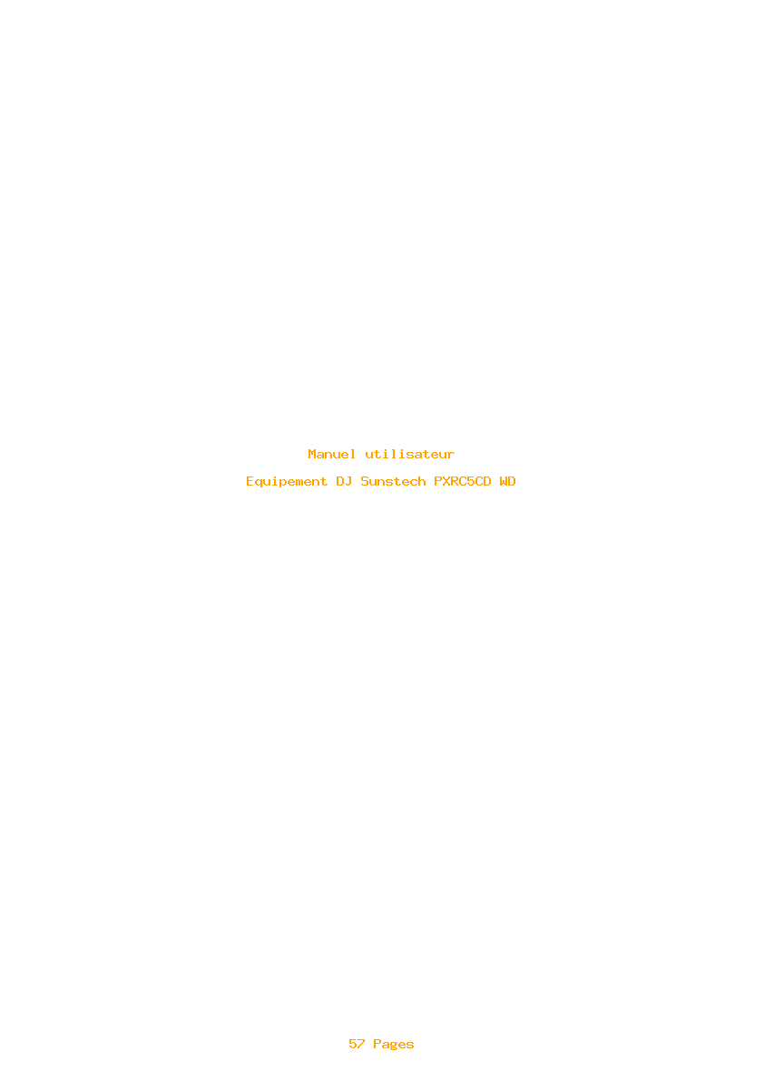 Page 1 de la notice Manuel utilisateur Sunstech PXRC5CD WD