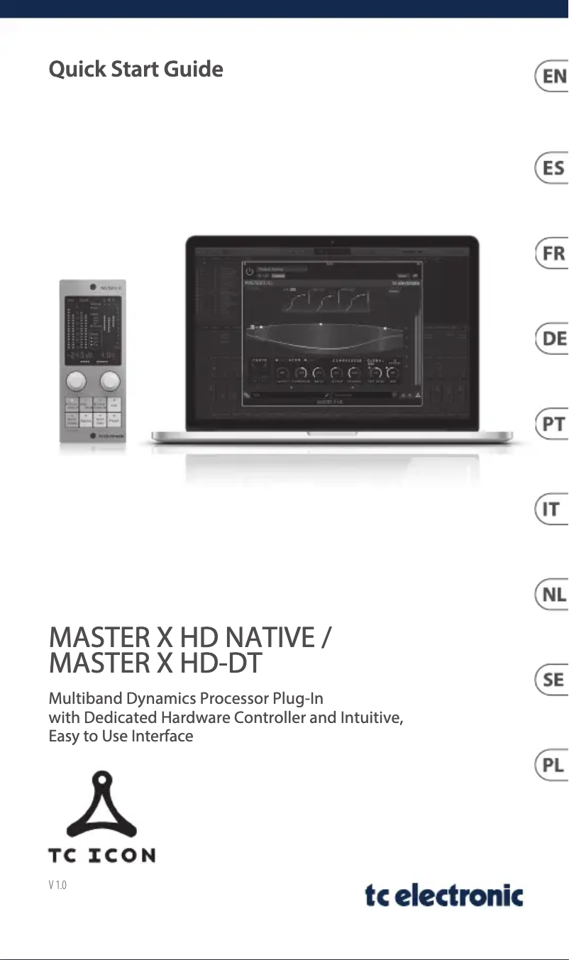 Page 1 de la notice Guide de démarrage rapide TC Electronic Master X HD-DT