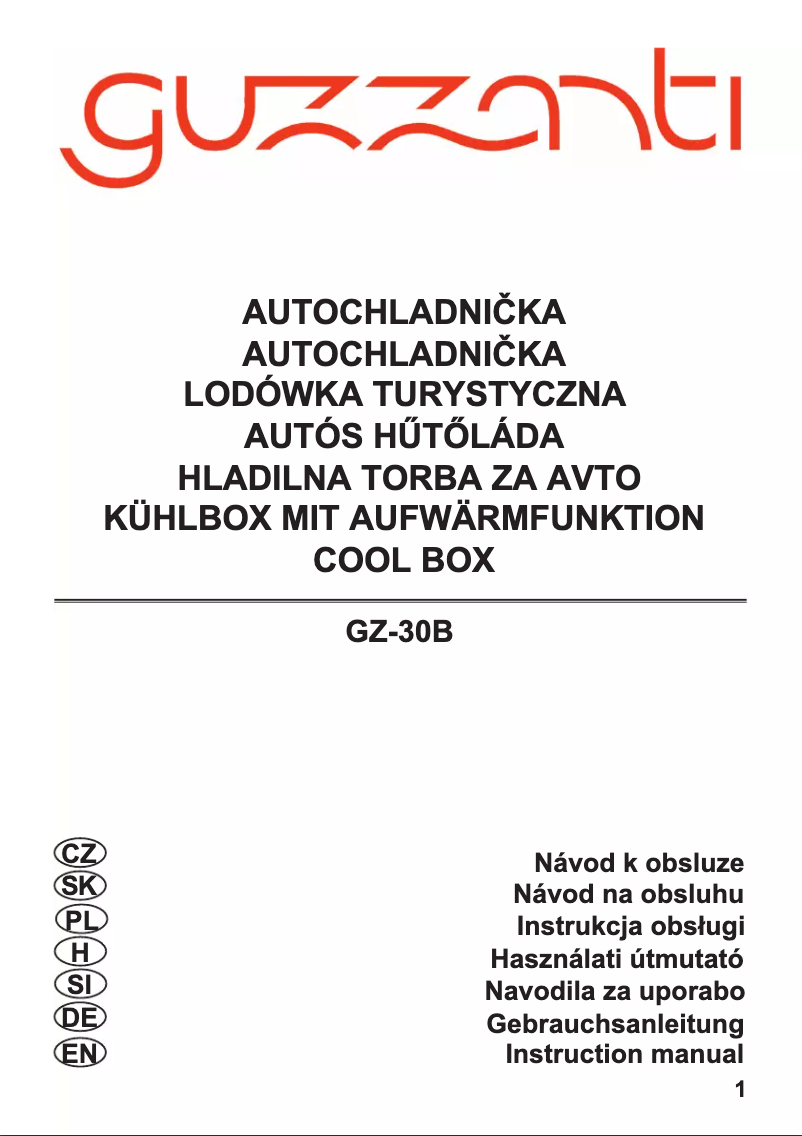 Página 1 del manual Manual de usuario Guzzanti GZ 30B