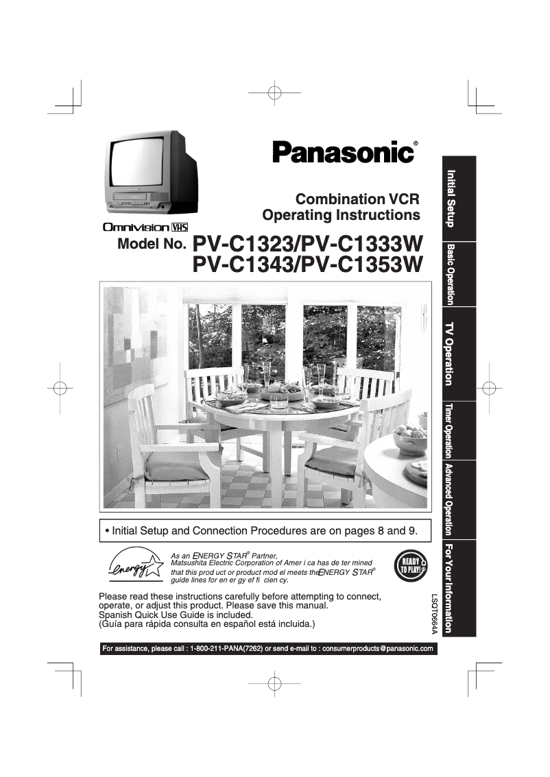Page 1 of the manual User Manual Panasonic PV-C1343