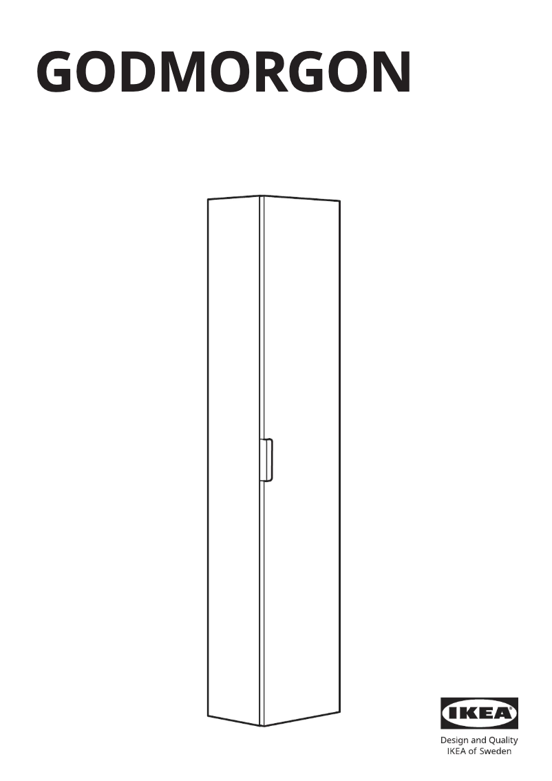 Page 1 de la notice Manuel utilisateur Ikea GODMORGON 803.440.70