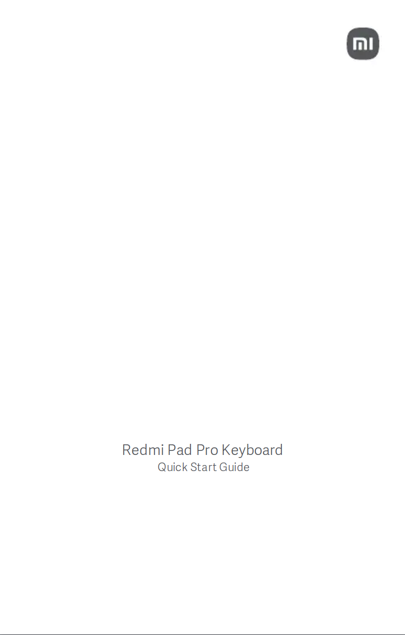 Page 1 de la notice Manuel utilisateur Xiaomi Redmi Pad Pro Keyboard