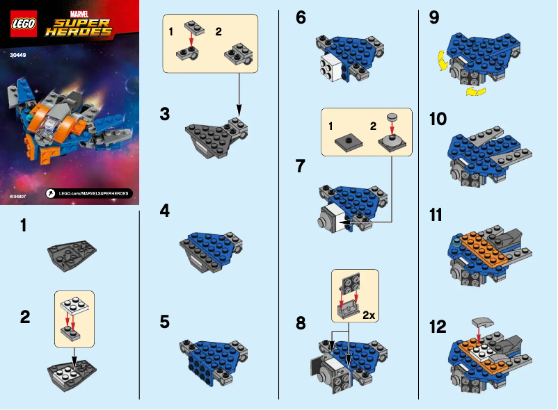 Page 1 de la notice Manuel utilisateur Lego Marvel Super Heroes 30449