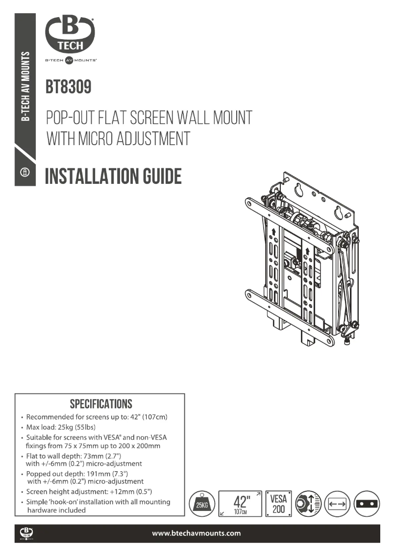 Image de la première page du manuel de l'appareil BT8309