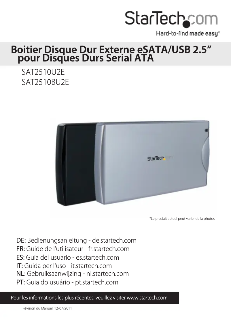 Page 1 de la notice Manuel utilisateur StarTech.com SAT2510BU2E