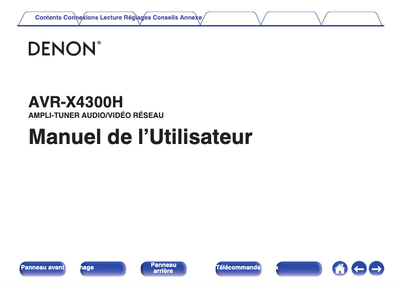 Page 1 de la notice Manuel utilisateur Denon AVR-X4300H