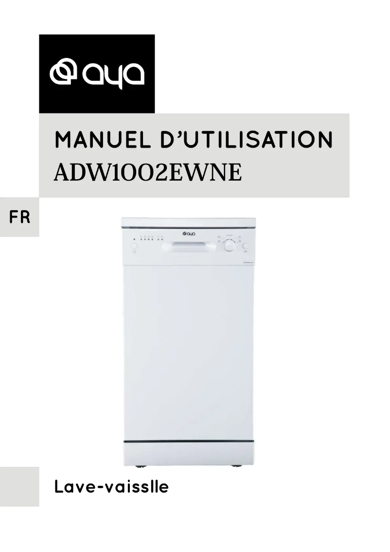 Page 1 de la notice Manuel utilisateur AYA ADW1002EWNE