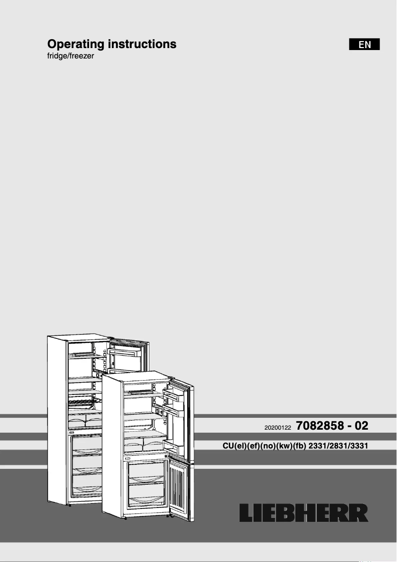 Page 1 de la notice Manuel utilisateur Liebherr CUFB 2831-20