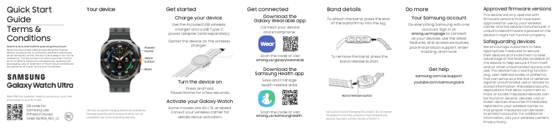 Page 1 de la notice Manuel utilisateur Samsung Galagy Watch Ultra