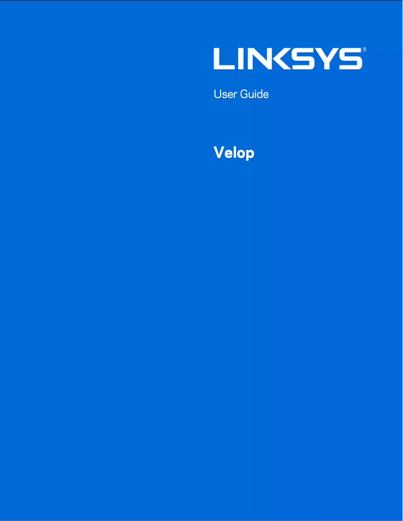 Page 1 de la notice Manuel utilisateur Linksys Velop WHW0302