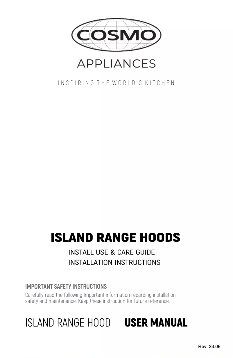 Page 1 de la notice Manuel utilisateur Cosmo COS-668ICS750