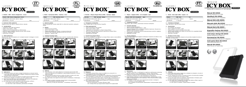 Page 1 de la notice Manuel utilisateur Icy Box IB-233U3-B