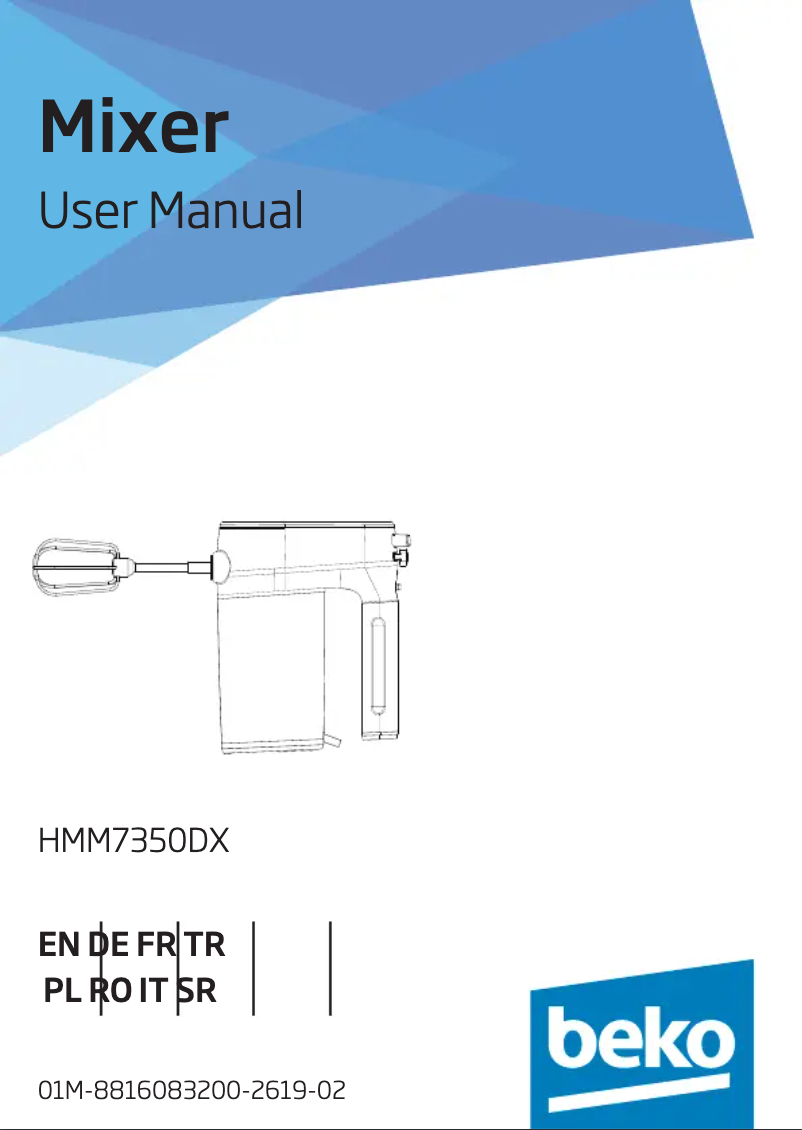 Page 1 de la notice Manuel utilisateur Beko HMM7350DX