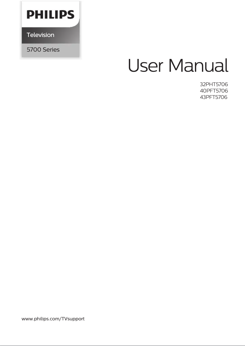 Page n°1 - Manuel utilisateur Philips 43PFT5706