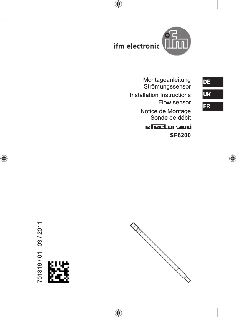 Página 1 del manual Manual de usuario IFM SF6200