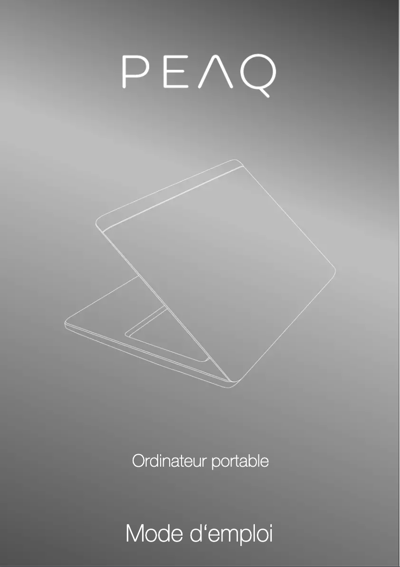 Page 1 de la notice Manuel utilisateur PEAQ PNB C1014