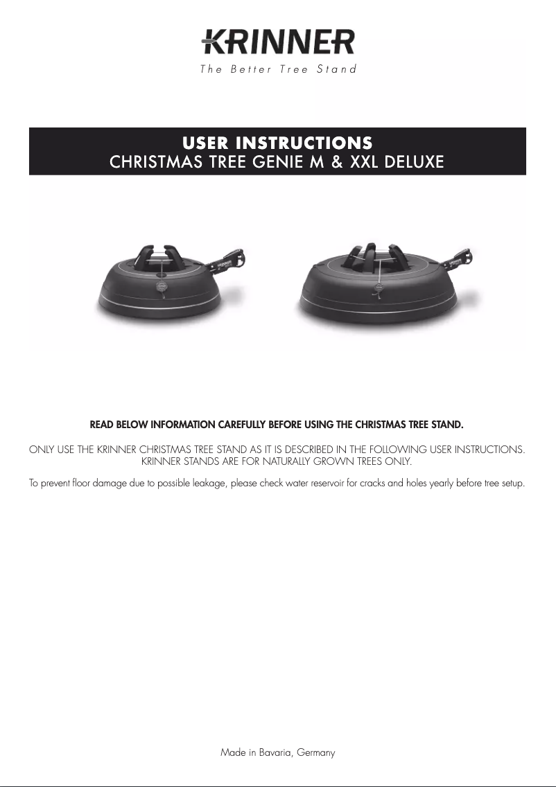 Página 1 del manual Manual de usuario Krinner Tree Genie XXL Deluxe