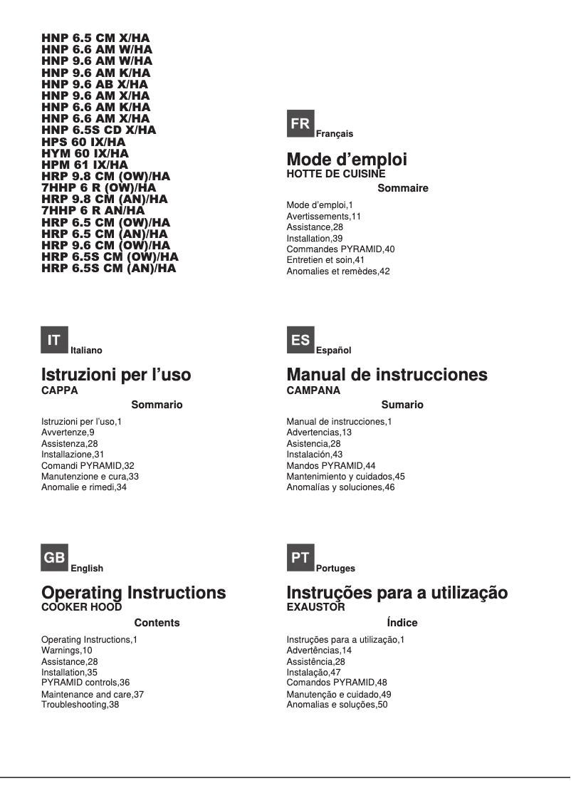 Page 1 de la notice Manuel utilisateur Hotpoint Ariston HNP 9.6 AM (W)/HA