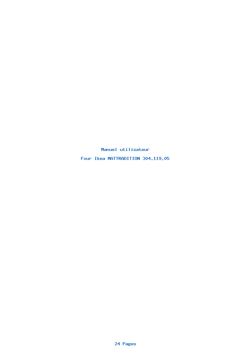 Page 1 de la notice Manuel utilisateur Ikea MATTRADITION 304.119.05