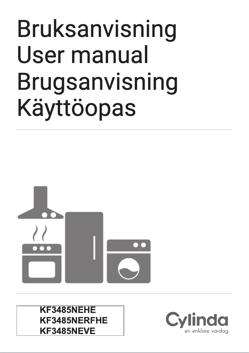 Page 1 de la notice Manuel utilisateur Cylinda KF3485XNEVE
