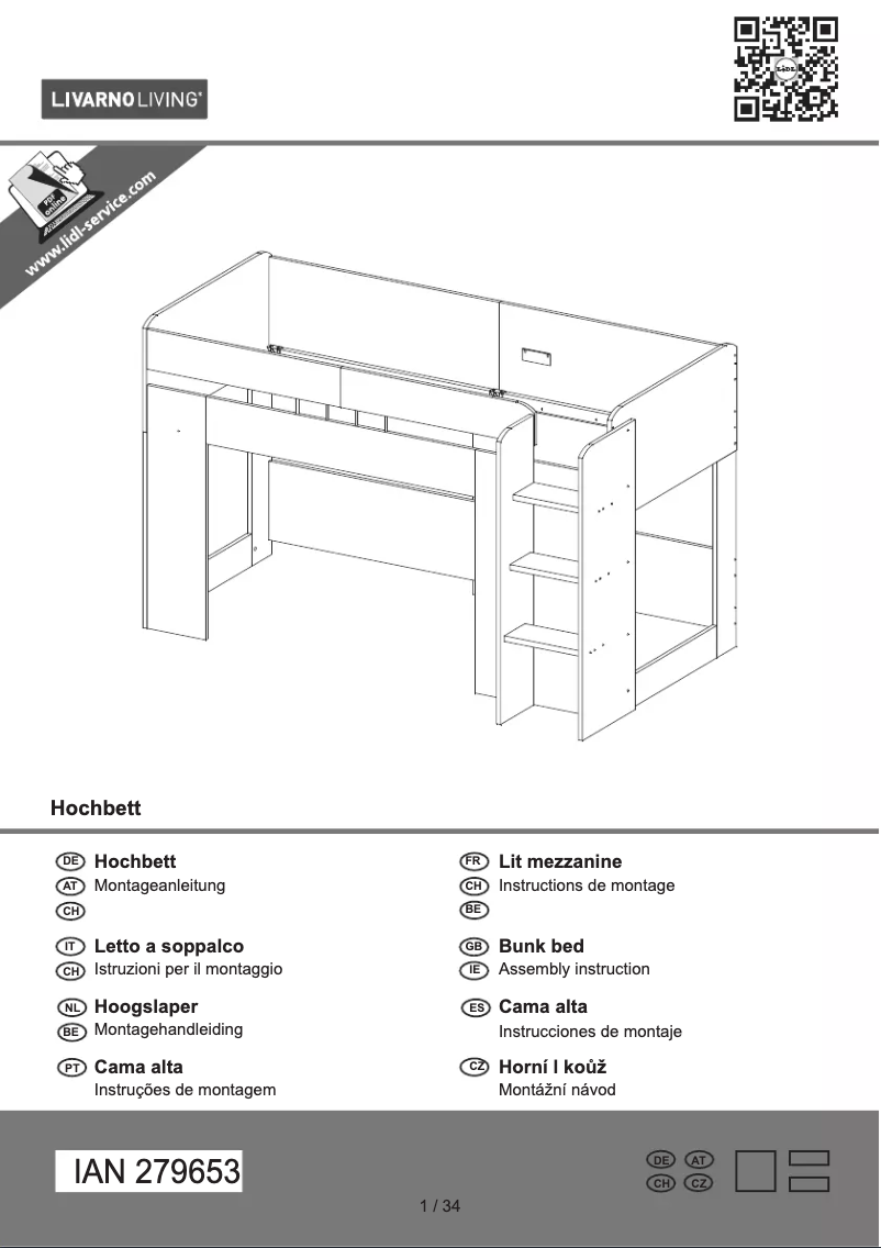 Page 1 de la notice Manuel utilisateur Livarno Lux IAN 279653
