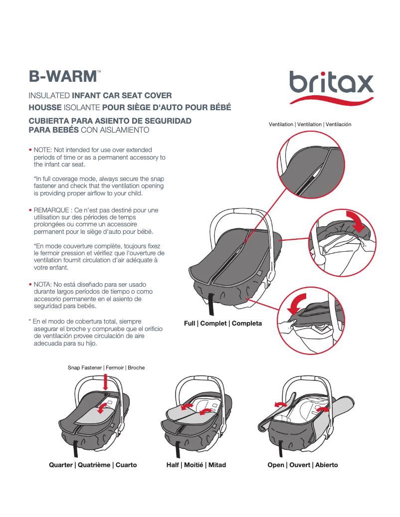 Página 1 del manual Manual de usuario Britax B-Warm