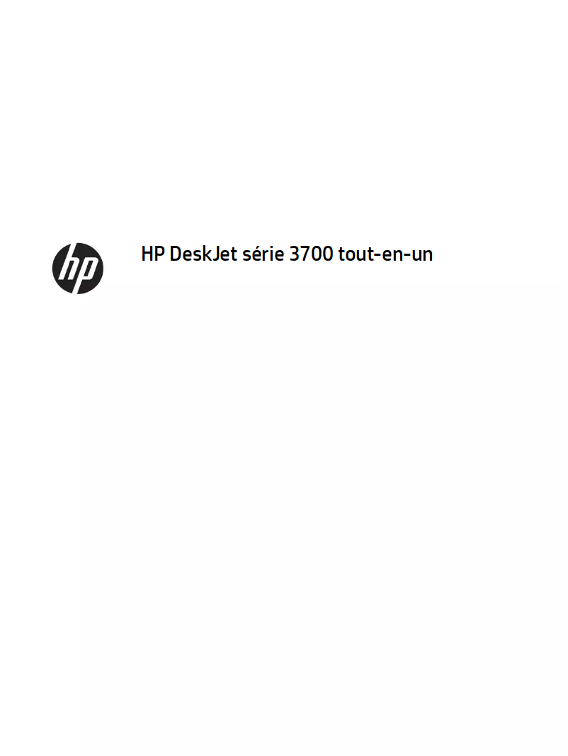 Page 1 de la notice Manuel utilisateur HP DeskJet 3700