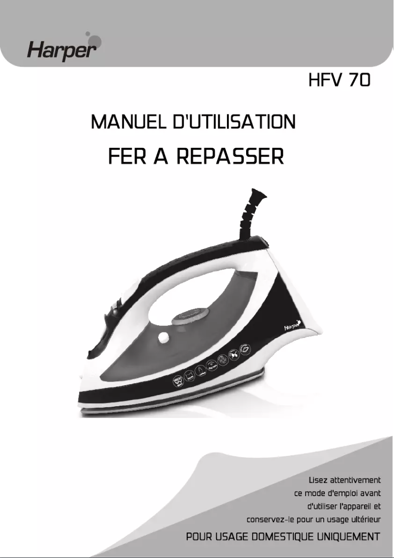 Page 1 de la notice Manuel utilisateur Harper HFV70
