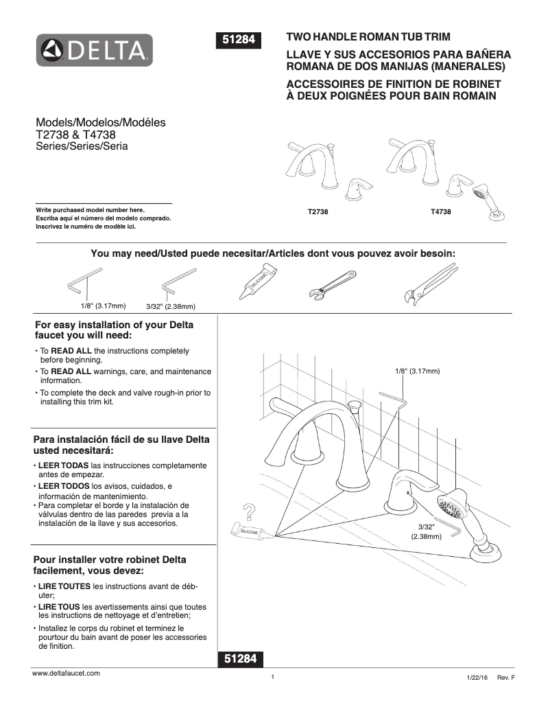 Página 1 del manual Manual de usuario Delta T4738