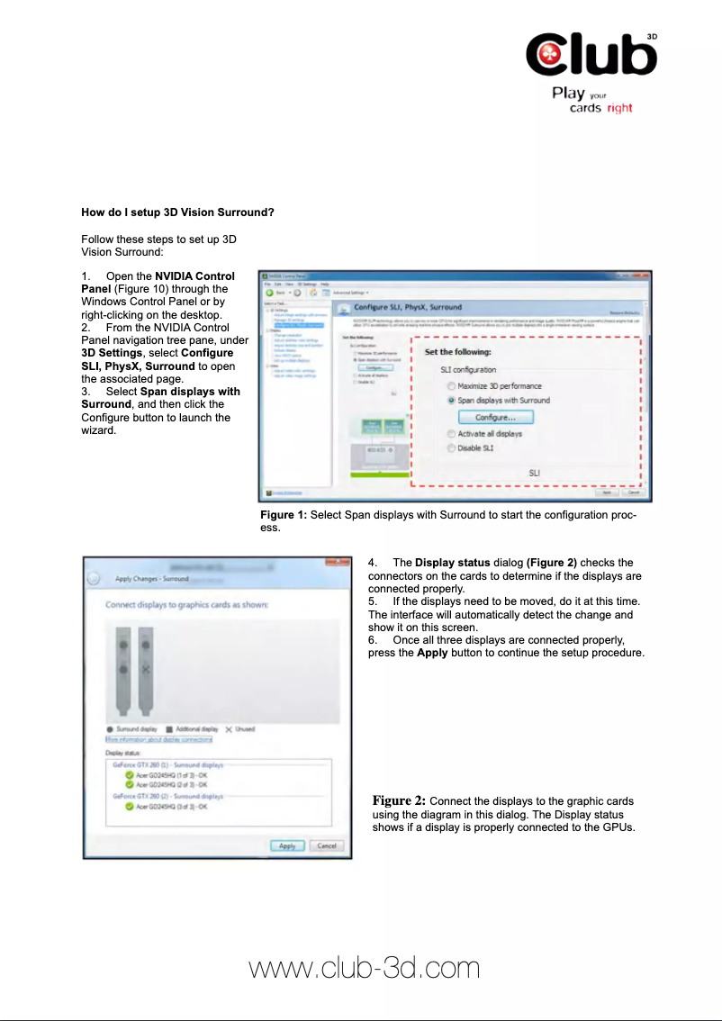 Page 1 de la notice Manuel utilisateur CLUB3D CGNX-XT55036ZI