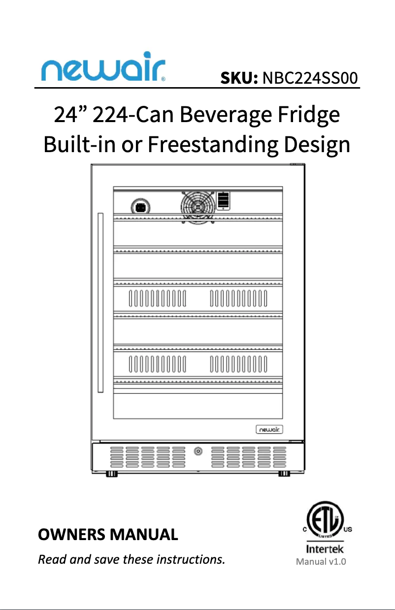 Página 1 del manual Manual de usuario NewAir NABCCLSV000