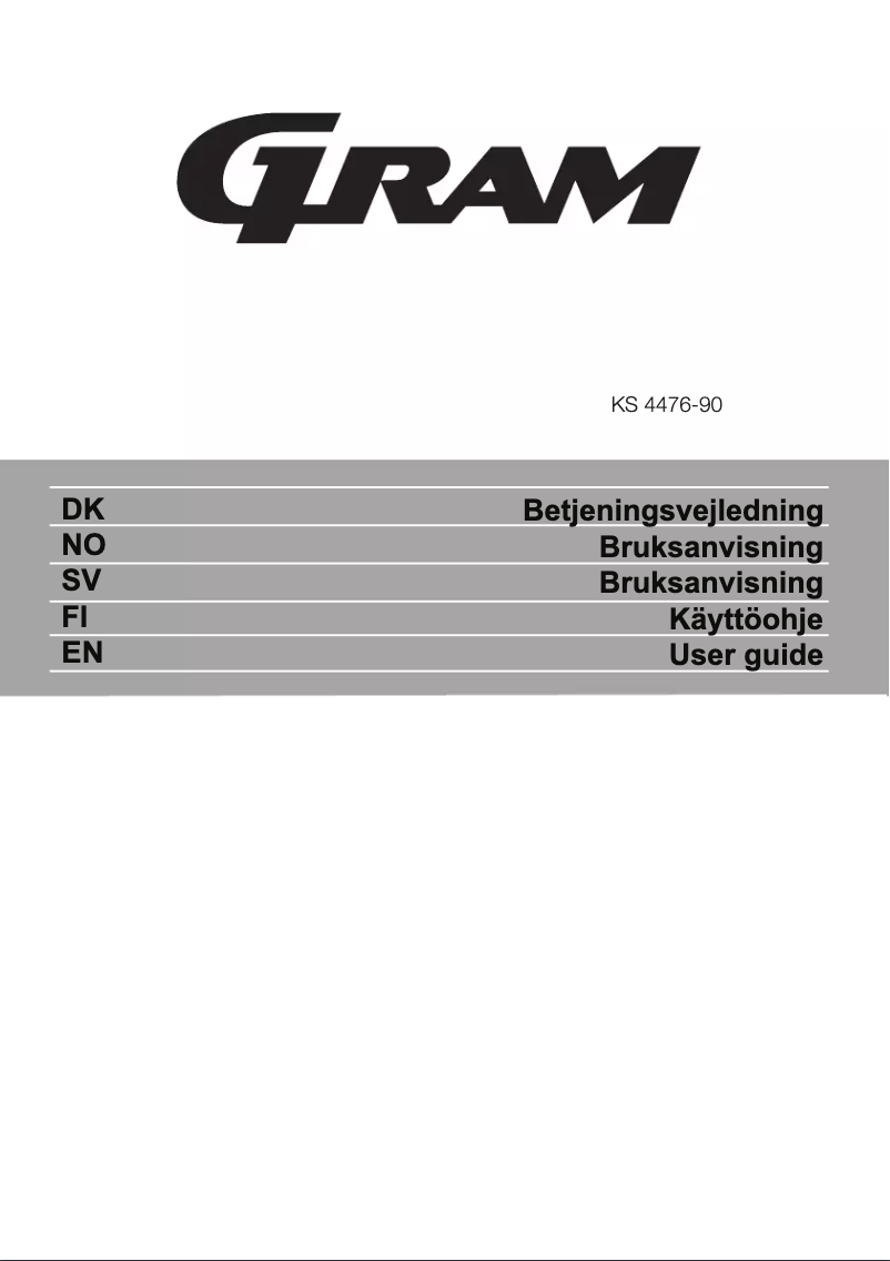 Page 1 de la notice Manuel utilisateur Gram KS 4476-90