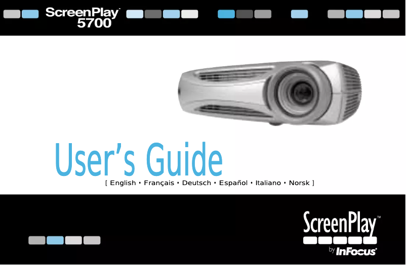 Page 1 de la notice Manuel utilisateur InFocus ScreenPlay SP5700