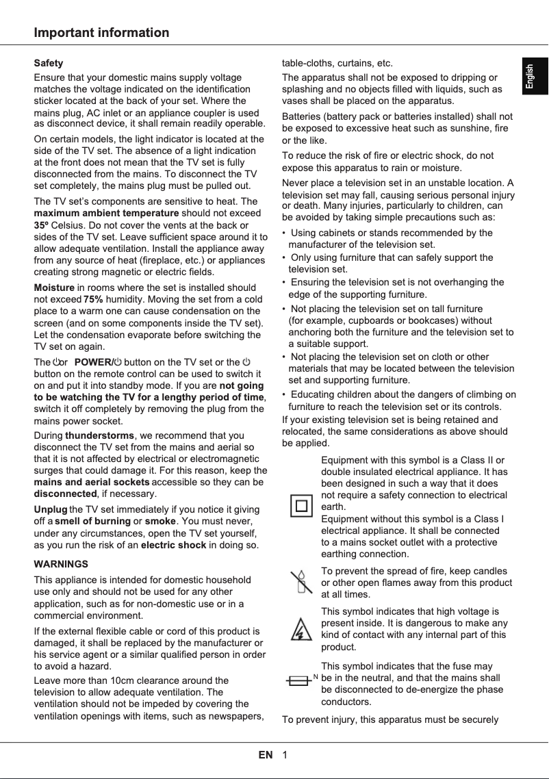 Page 1 of the manual User Manual TCL 55P818